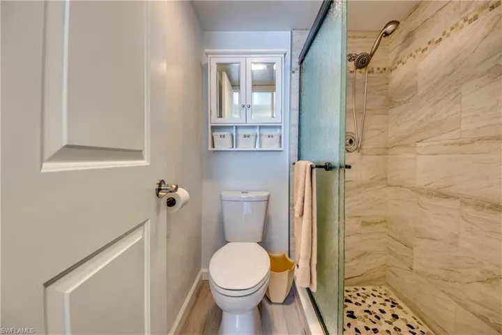 Designer Shower with Glass Door