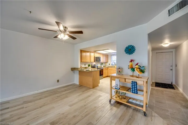 View of foyer and kitchen