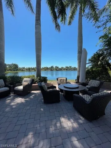 View of patio with outdoor lounge area