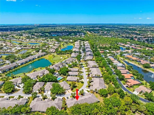 Drone / aerial view featuring a residential view and a water view