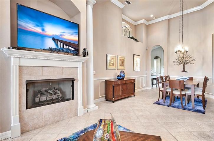 Living room with propane fireplace