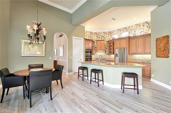 Kitchen with porcelain wood tile floors
