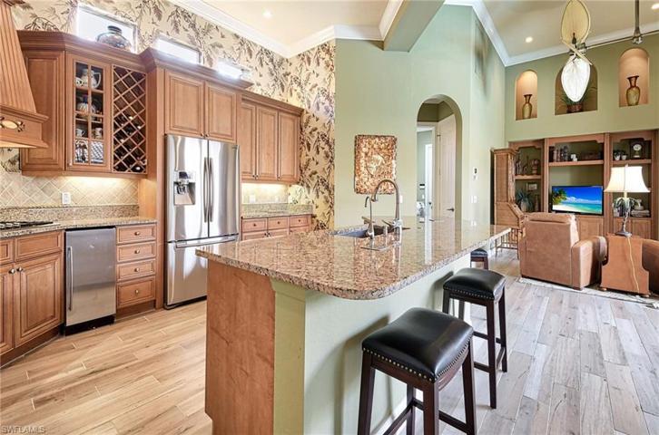 Kitchen with gas cooktop, and ice maker