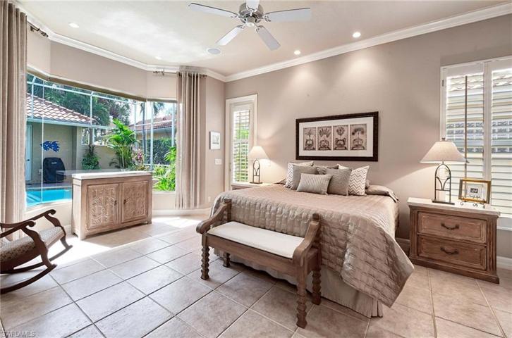 Primary suite with entrance to pool