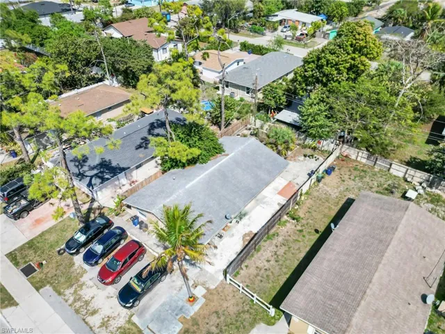 Aerial view of residential area