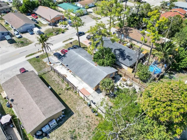 Aerial view of residential area