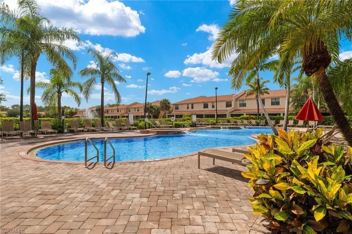 View of the resort style community pool and spa