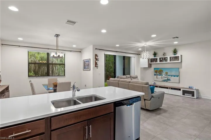 Open kitchen view for easy entertaining