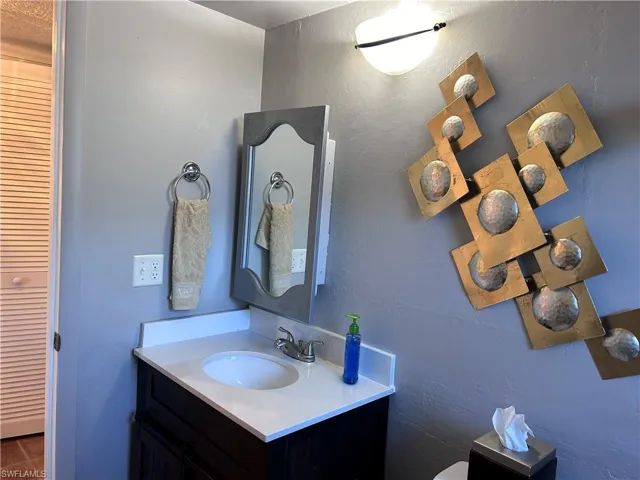 Bathroom featuring vanity