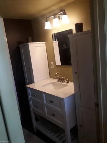 Bathroom featuring vanity
