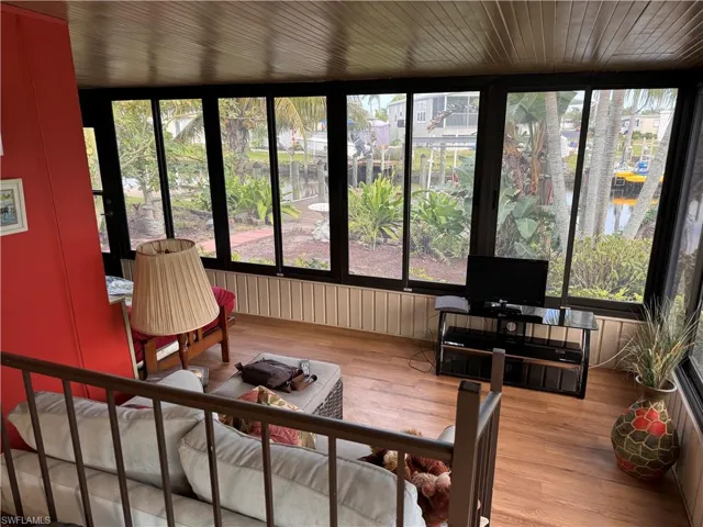 Sunroom with outside view