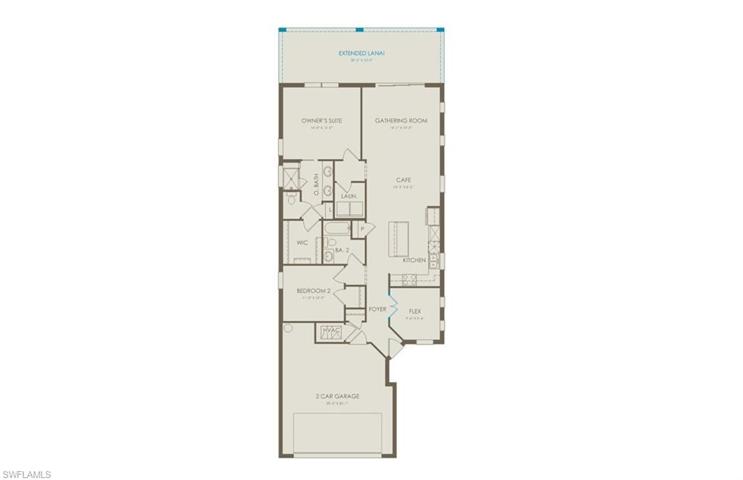 Floor plan configured with selected options