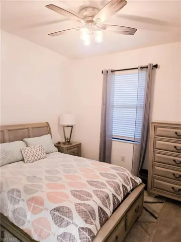 Bedroom with a ceiling fan