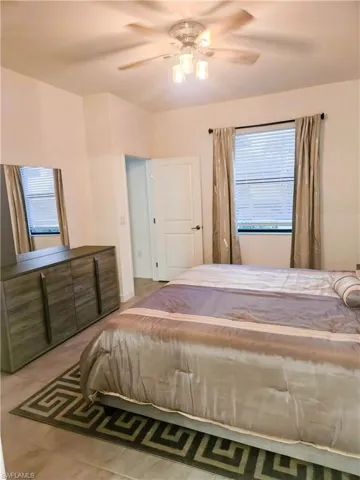 Bedroom featuring a ceiling fan