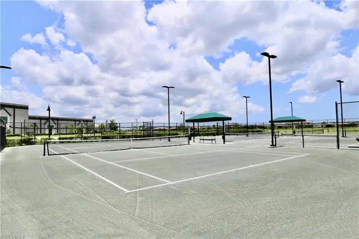 View of tennis court