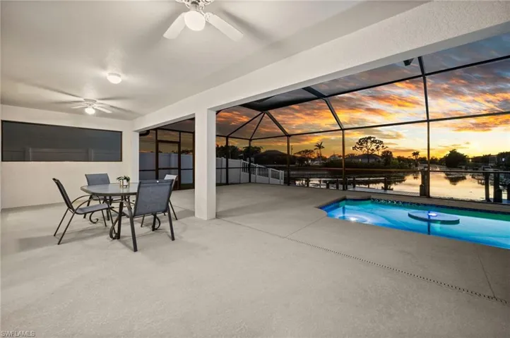 Enjoy the screened, covered lanai in the evening