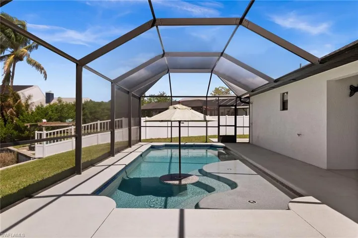 Custom, heated, saltwater pool with extras