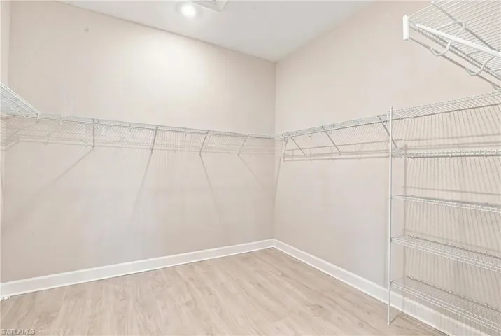 Large walk-in primary closet
