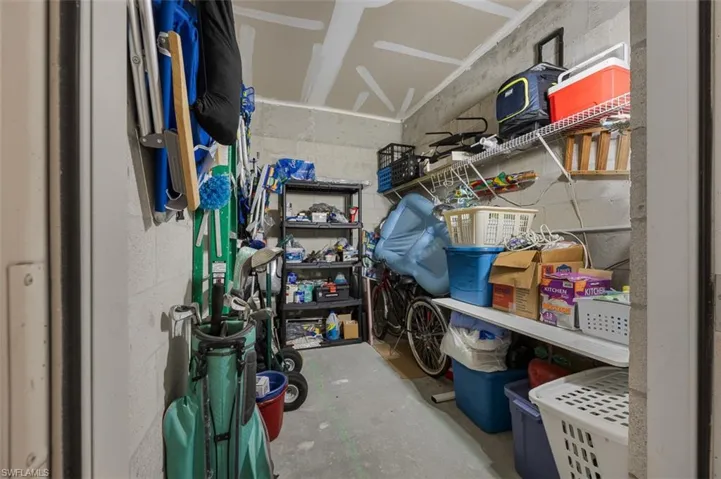 View of oversized storage area right next to front door