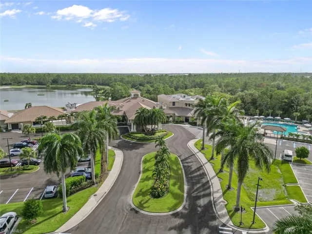Aerial view of the clubhouse