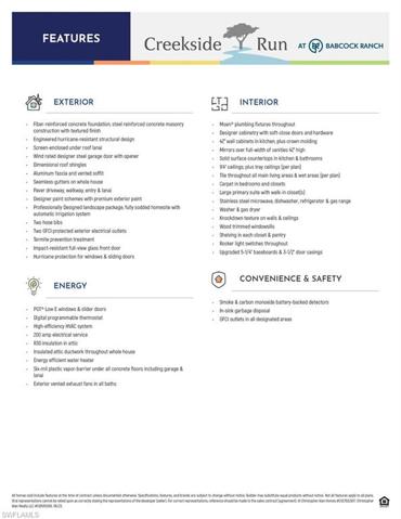 Features Sheet