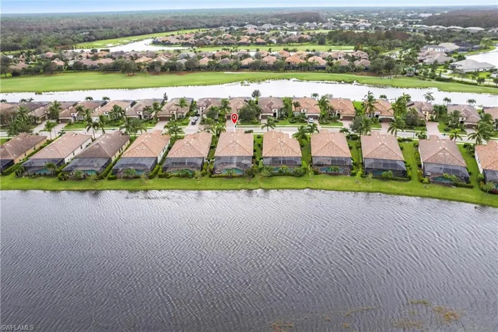 Aerial View-Back of Home with Lake View