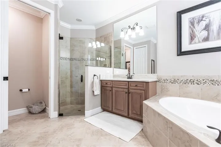 Master Bath with Shower and Soaking Tub