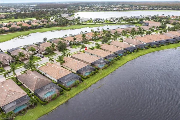 Aerial View-Back of Home with Lake View