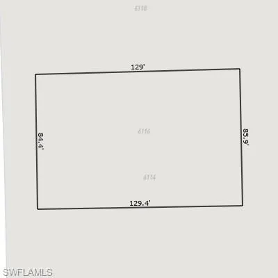 View of property lot lines