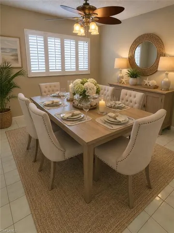 Dining room v staged