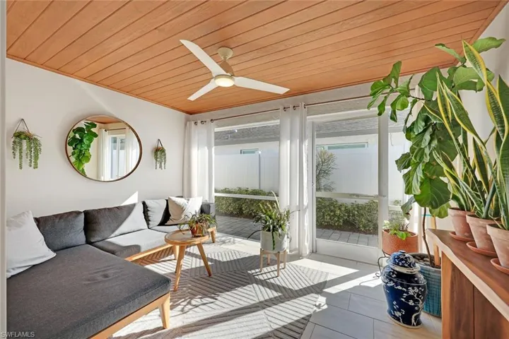 Florida room off the kitchen.