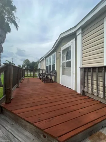 View of wooden deck