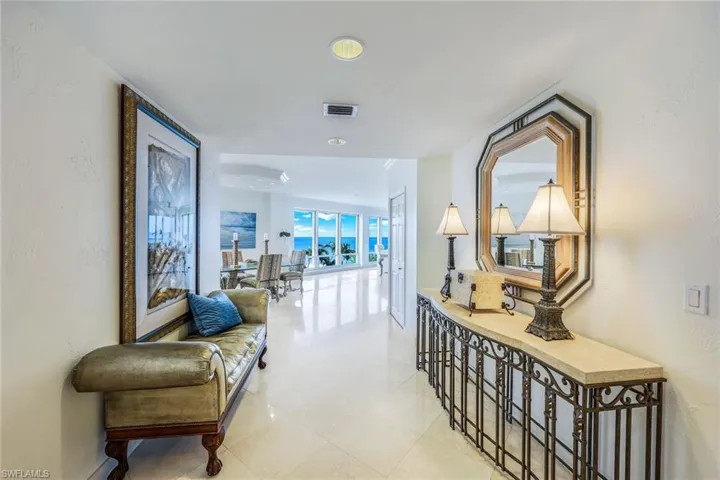 Foyer into the unit with gorgeous views.