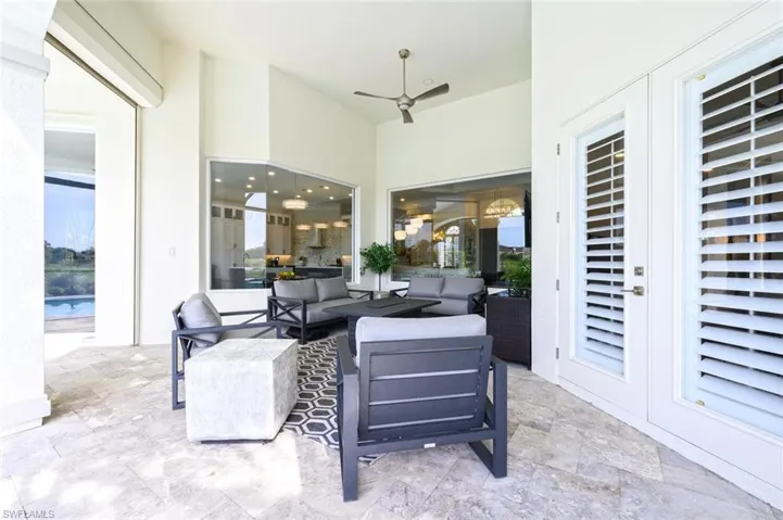 View of patio / terrace featuring outdoor lounge area and ceiling fan