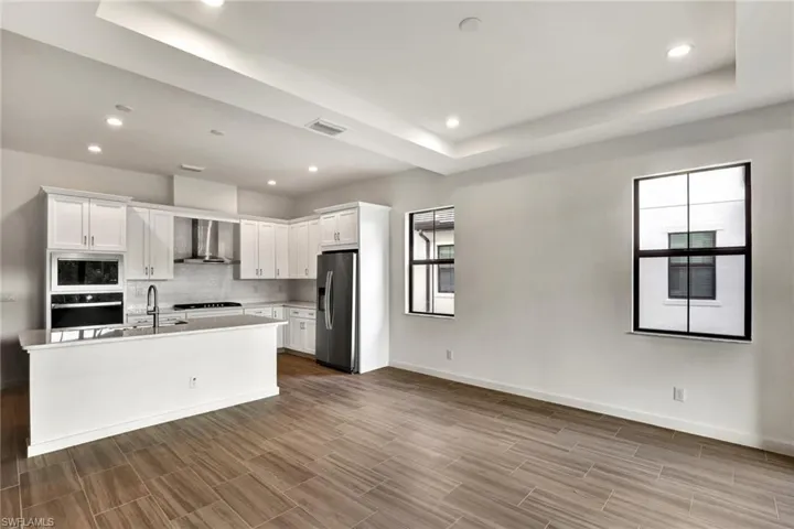 Kitchen area and great room