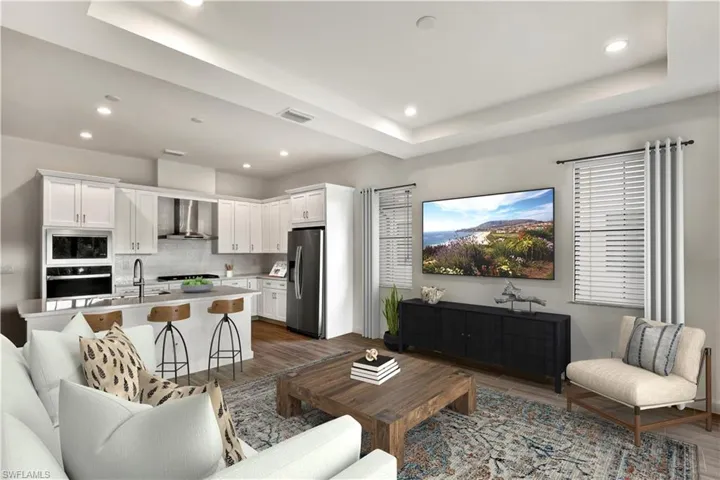 Furniture is virtually staged. This home does not come furnished.
