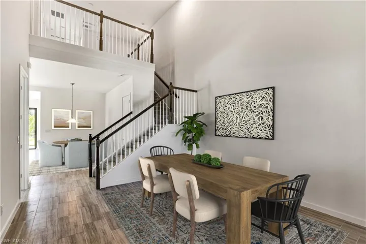 Furniture is virtually staged. This home does not come furnished.