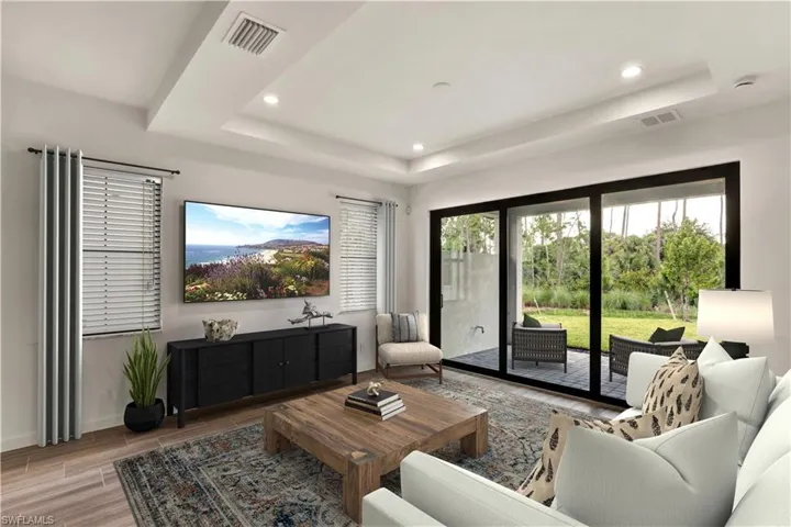 Furniture is virtually staged. This home does not come furnished.