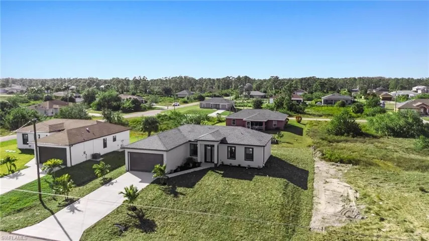 Birds eye view of property