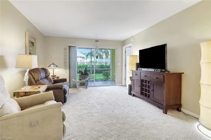 View of carpeted living room