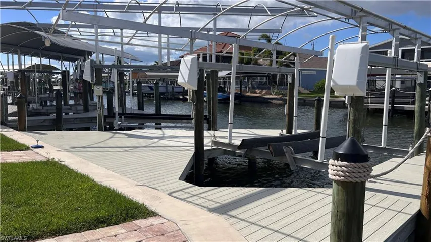 Two docks with canopy frames