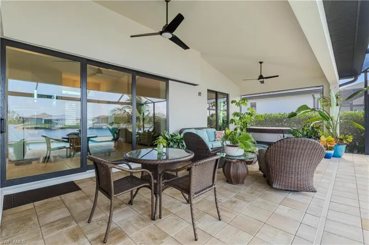 View of patio / terrace featuring ceiling fan