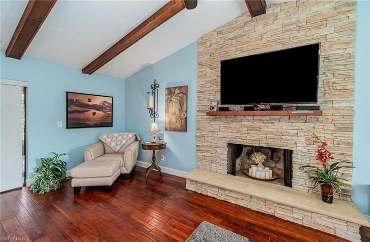 with decorative fireplace
