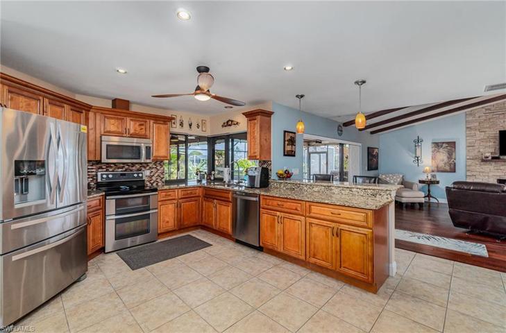 with pass-through window to pool area