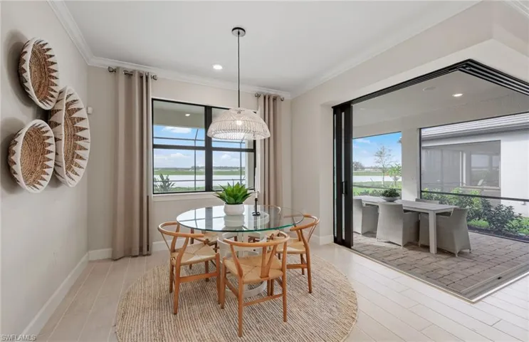 Zero corner sliders. Photos are from a model home and are for illustration purposes only