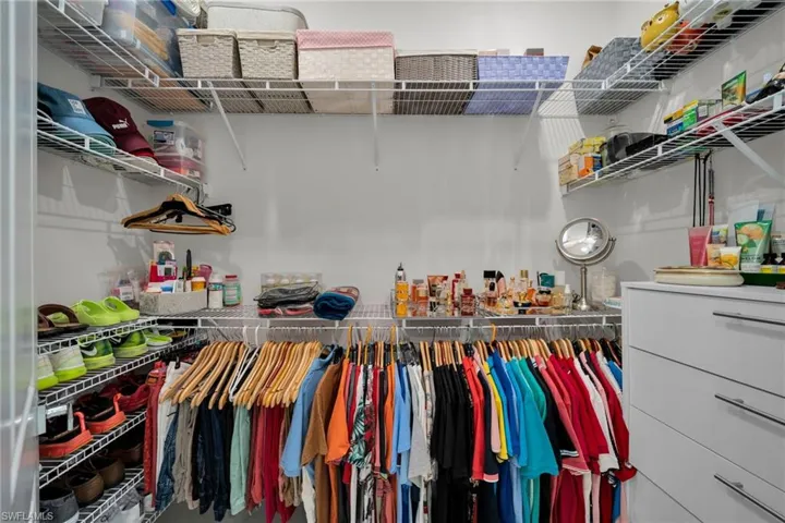 View of walk in closet