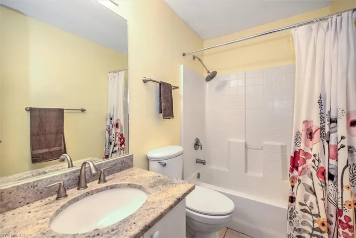 Guest bathroom with updated granite countertop