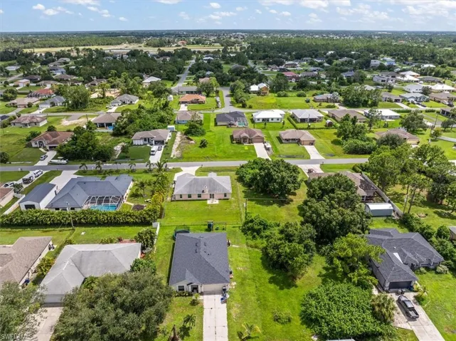 Drone view from the rear of the home