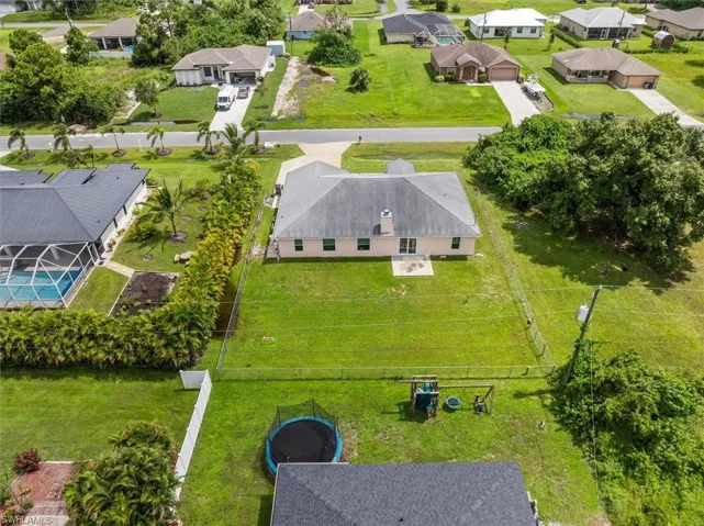 Drone view 2 of the backyard