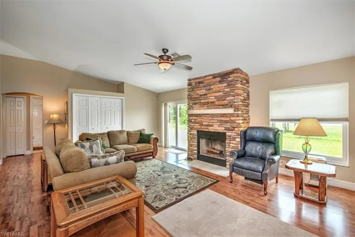 View from the kitchen nook of the family room